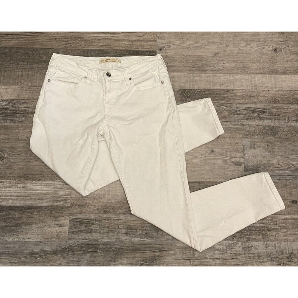 Big Star Jeans Womens White Alex Skinny Size 29 Light Wash Denim Pants